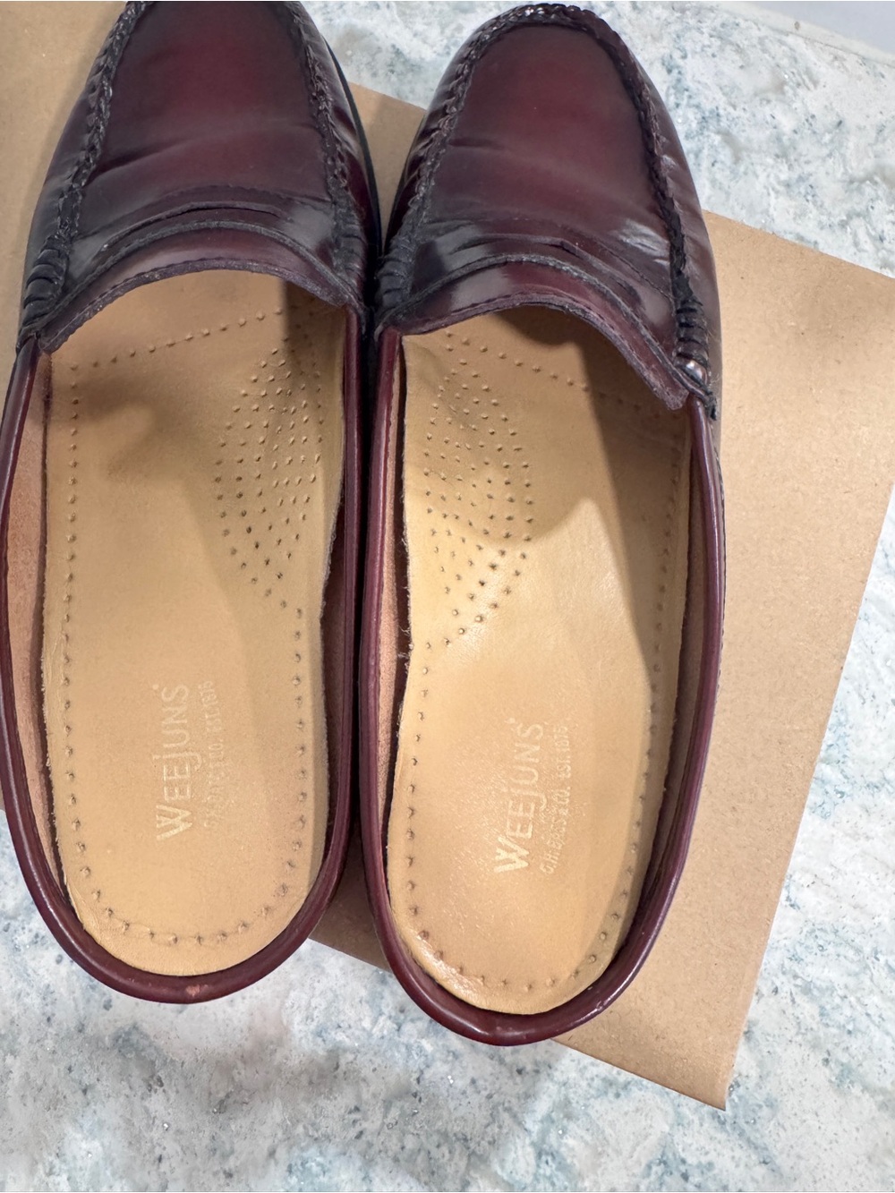 G.H. Bass Weejuns Burgundy Loafer sz. 7.5 - Picture 5 of 10